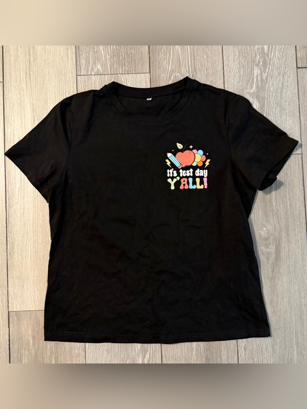 Test Day Y’all Teacher Graphic Tee L NWOT - Picture 1 of 7